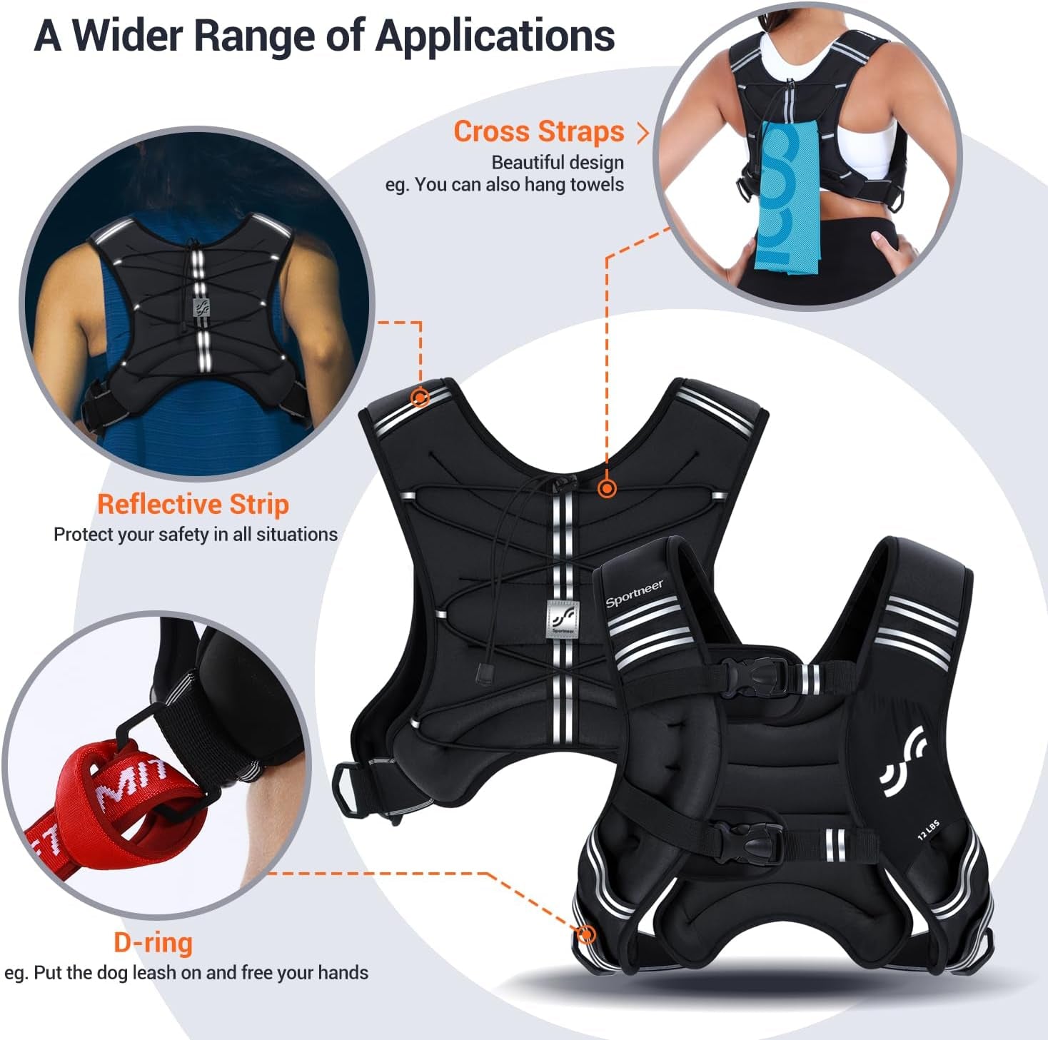 Weighted Vest for Men Women: 8Lbs/12Lbs/15L