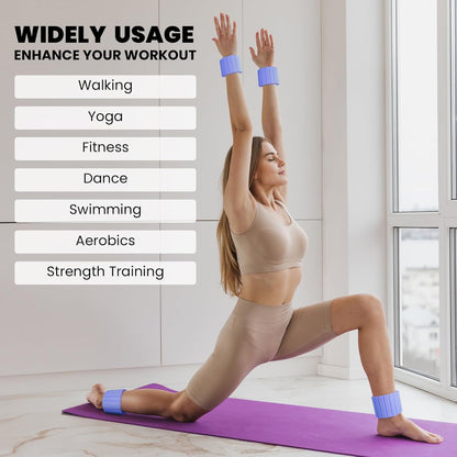 Wrist Ankle Weights for Women Men Kids 1Lb*2 Magnetic Connection Pilates Arm Leg