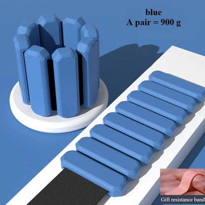 Adjustable Load Bearing Wristband Steel&Silicone Wristband Wearable Ankle&Wrist Weight Strap for Fitness, Running