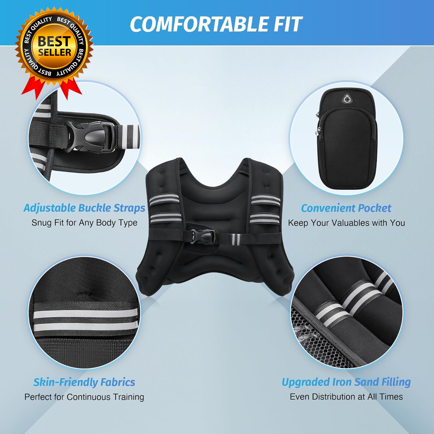 Weighted Vest 6Lb/8Lb/12Lb/1