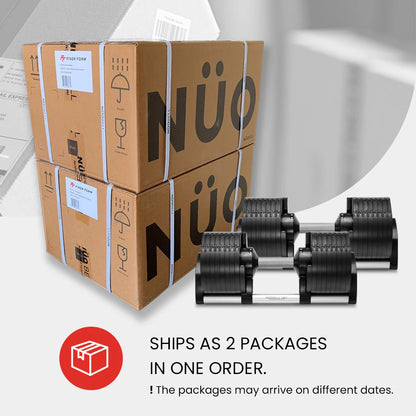 NUOBELL Adjustable Dumbbell Set 5-80 Lbs