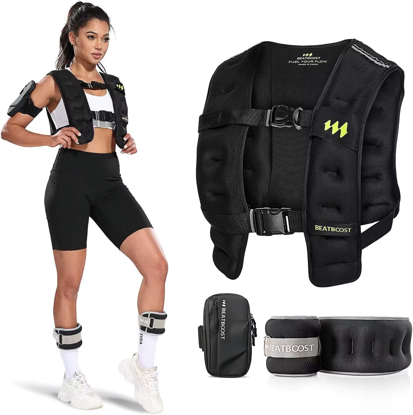 Weighted Vest for Women Men 10Lb/15Lb/20Lb/25Lb/30Lb/35Lb/40Lb Weight Vest with Ironsand for Strength Training Running Walking W