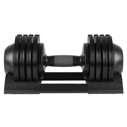 Adjustable Dumbbell, Total 52 Lbs. Black Steel Adjustable Dumbbell with Non-Slip Handle