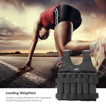 Weighted Vest Adjustable Weight Training Exercise Waistcoat