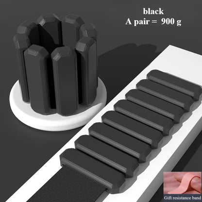 Adjustable Load Bearing Wristband Steel&Silicone Wristband Wearable Ankle&Wrist Weight Strap for Fitness, Running