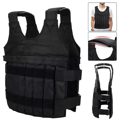 Exercise Weighted Vest Fitness Training Workout Sport 110LBS Weighted Adjustable