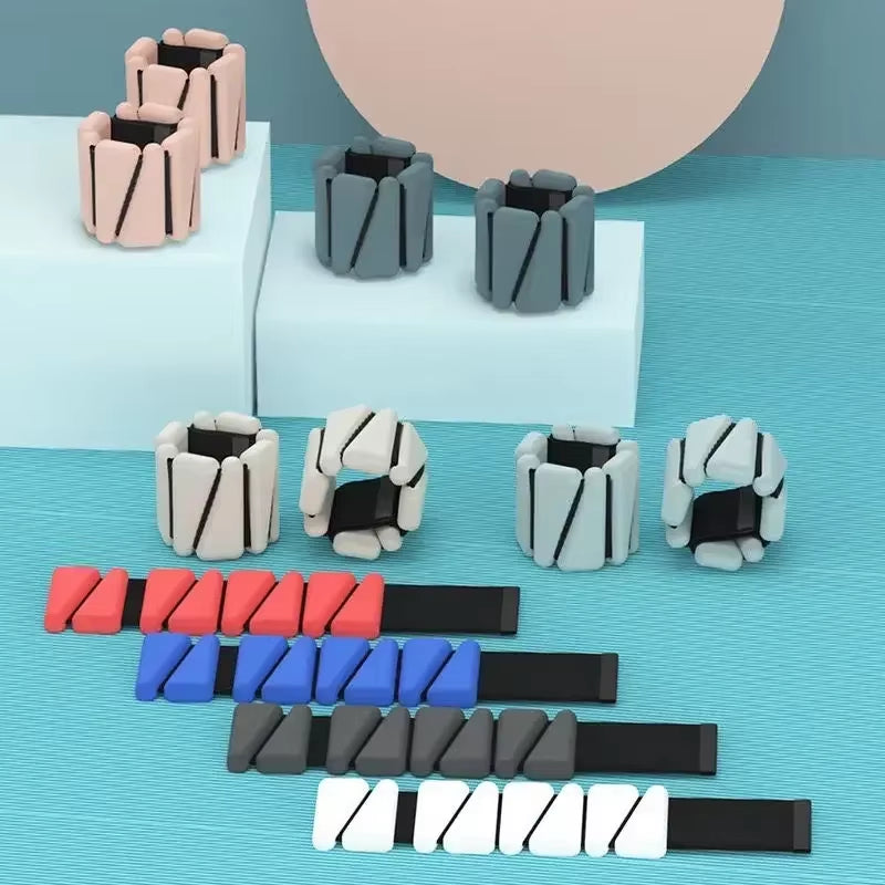 1/2Lbs Wrist Weights Yoga Fitness Exercise Triangle Silicone Adjustable Ankle Wrist Protector Weight Bracele Jogging Wristband