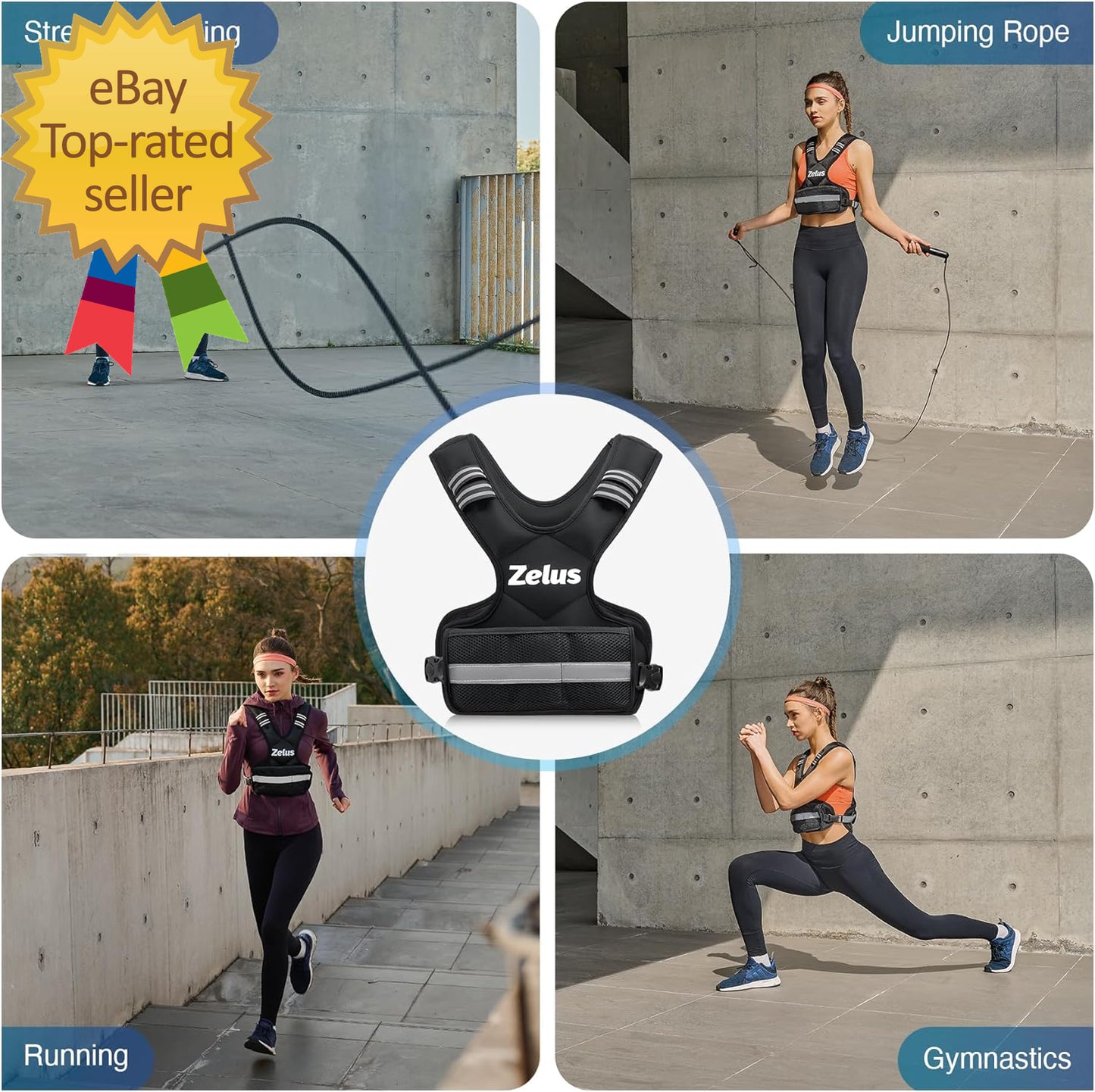 Weighted Vest for Men and Women 4-10Lb Vest with 6 Ironsand